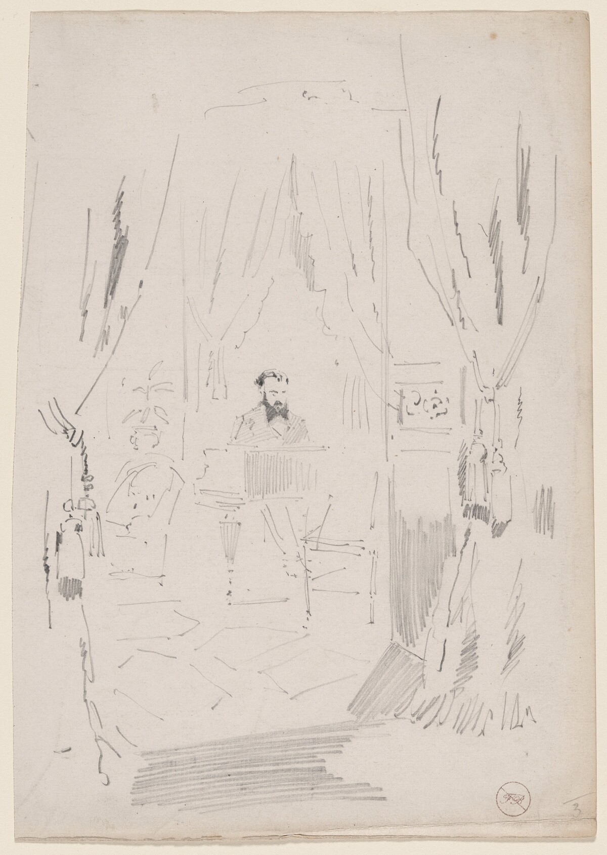 The Salon by Félix-Hilaire Buhot