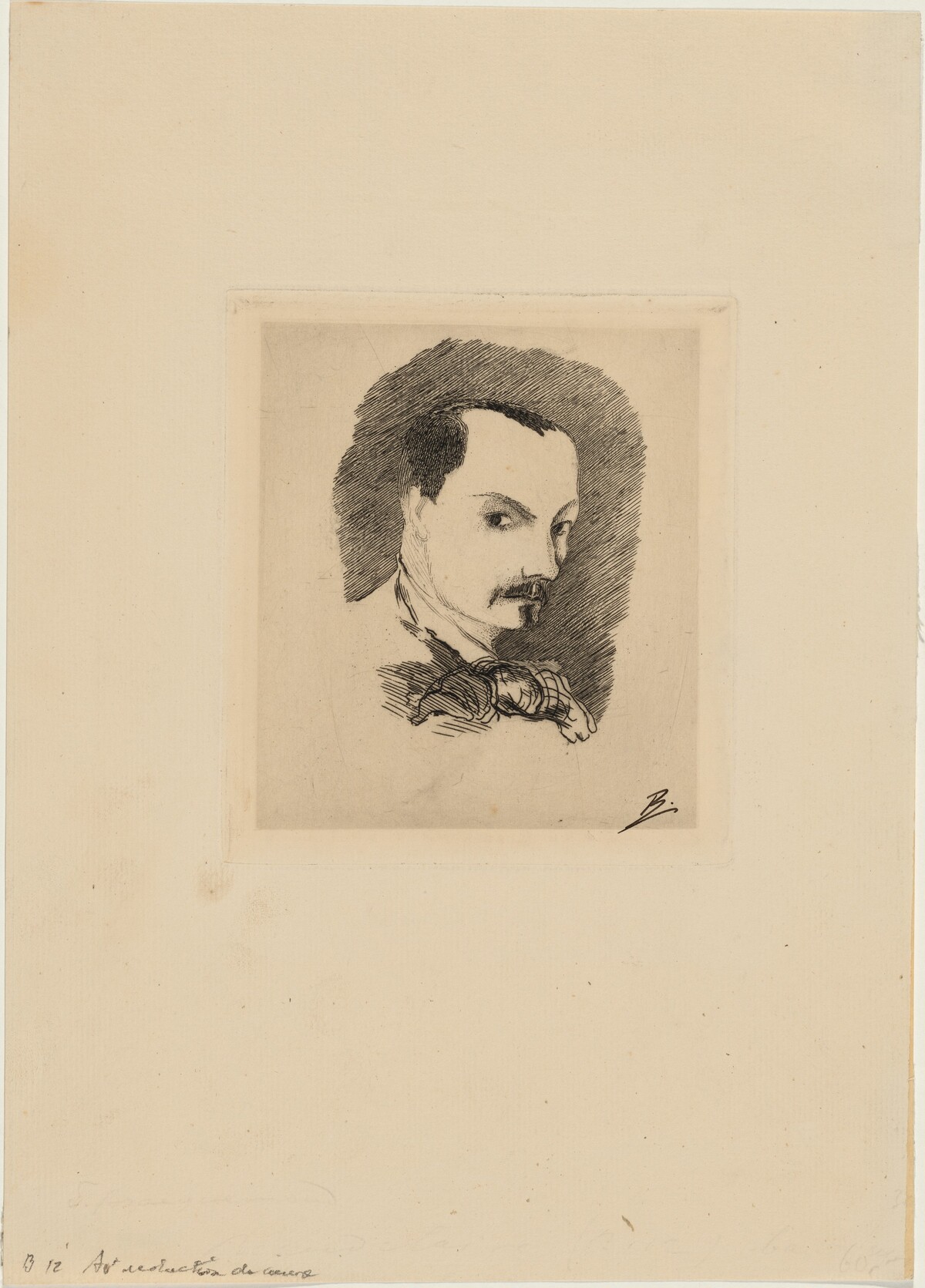 Baudelaire by Félix Bracquemond after Charles Baudelaire