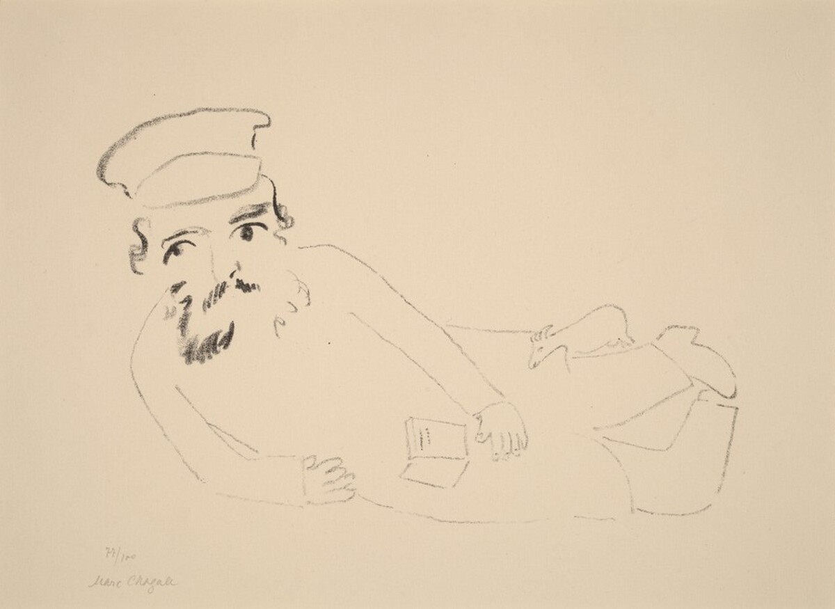 Man with a Book by Marc Chagall