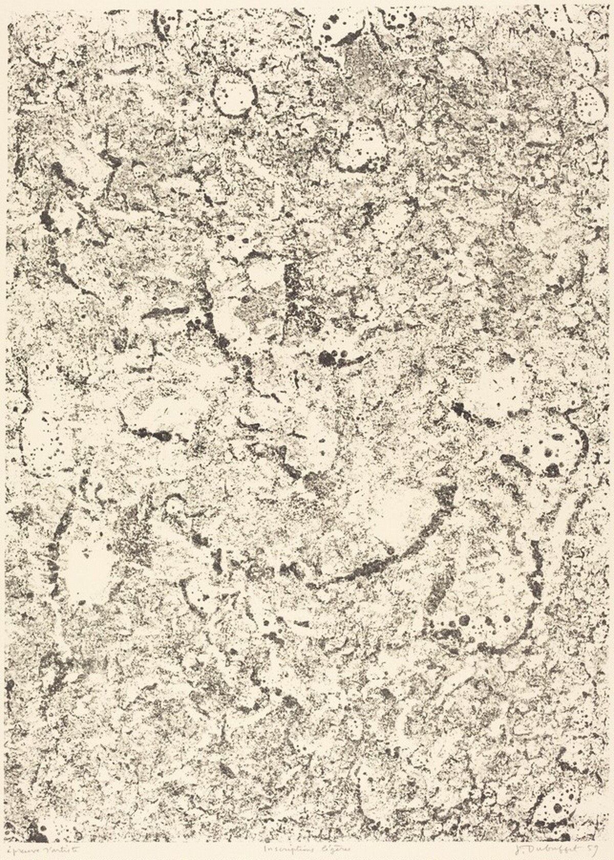 Inscriptions legeres by Jean Dubuffet