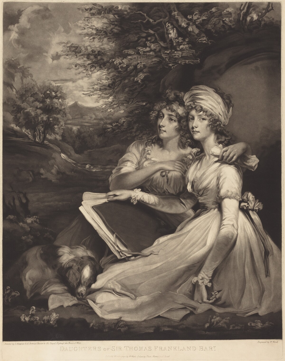 Daughters of Sir Thomas Frankland Bart (The Sisters) by William Ward after John Hoppner