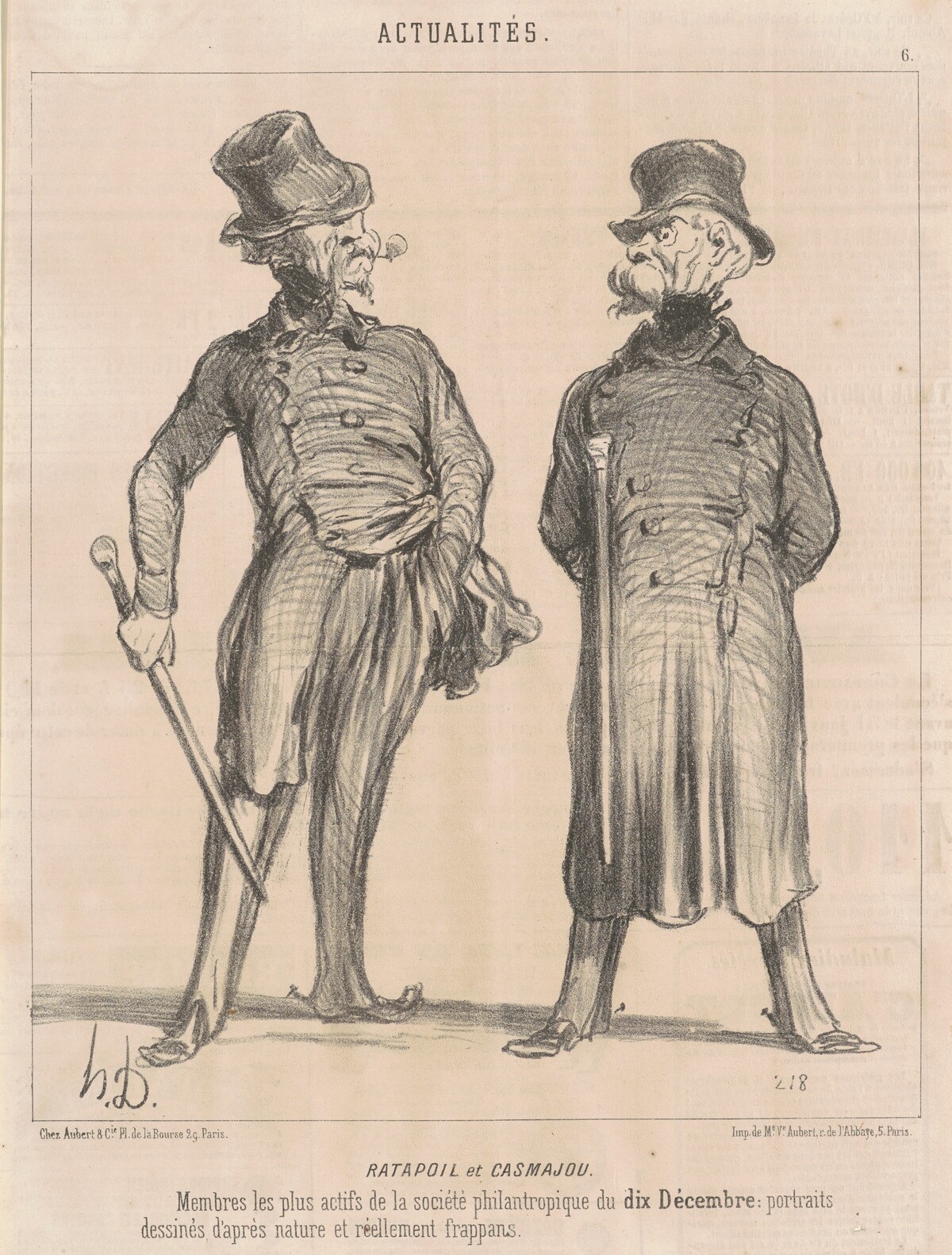 Ratapoil et Casmajou by Honoré Daumier