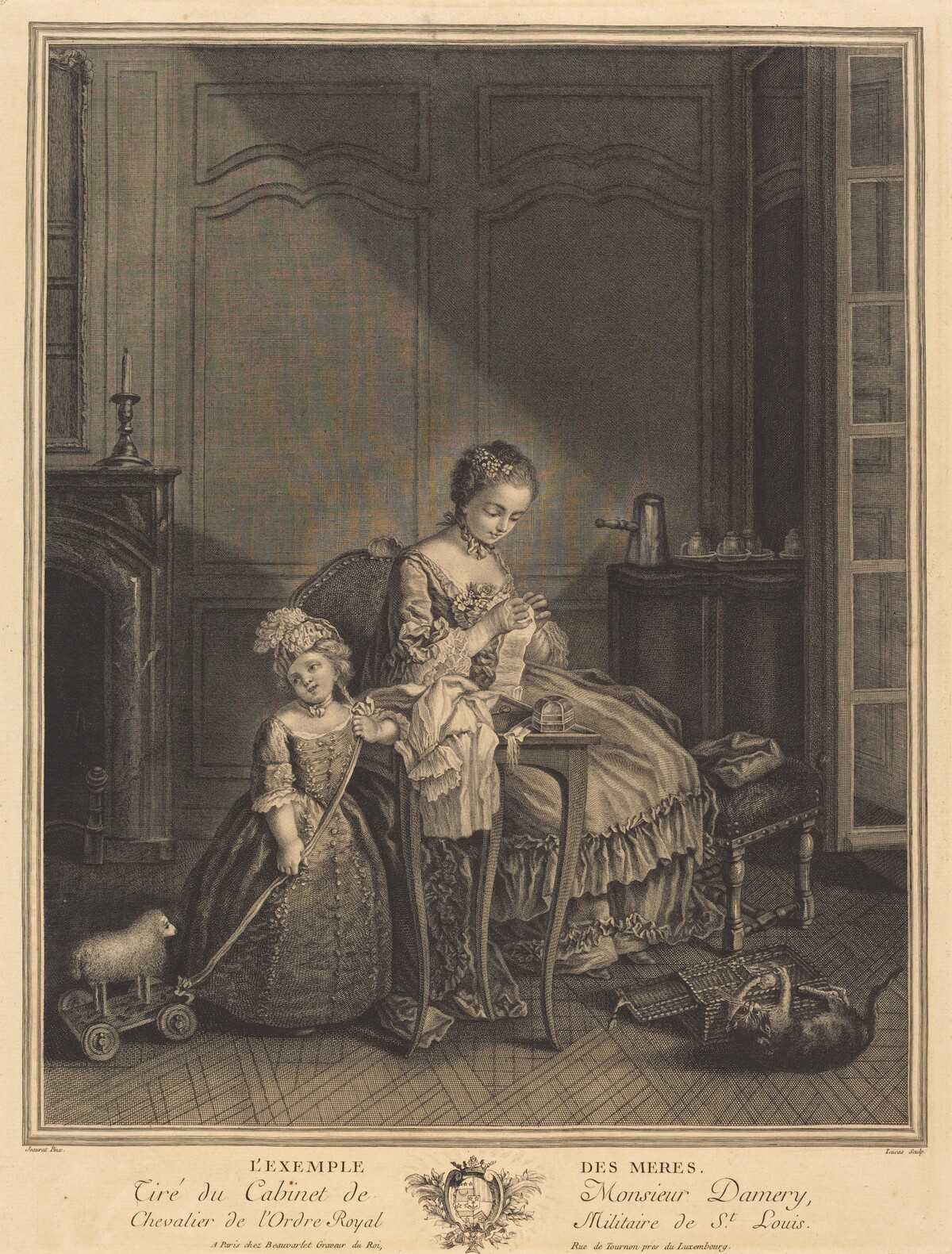 L'example des Meres by François Lucas after Etienne Jeaurat