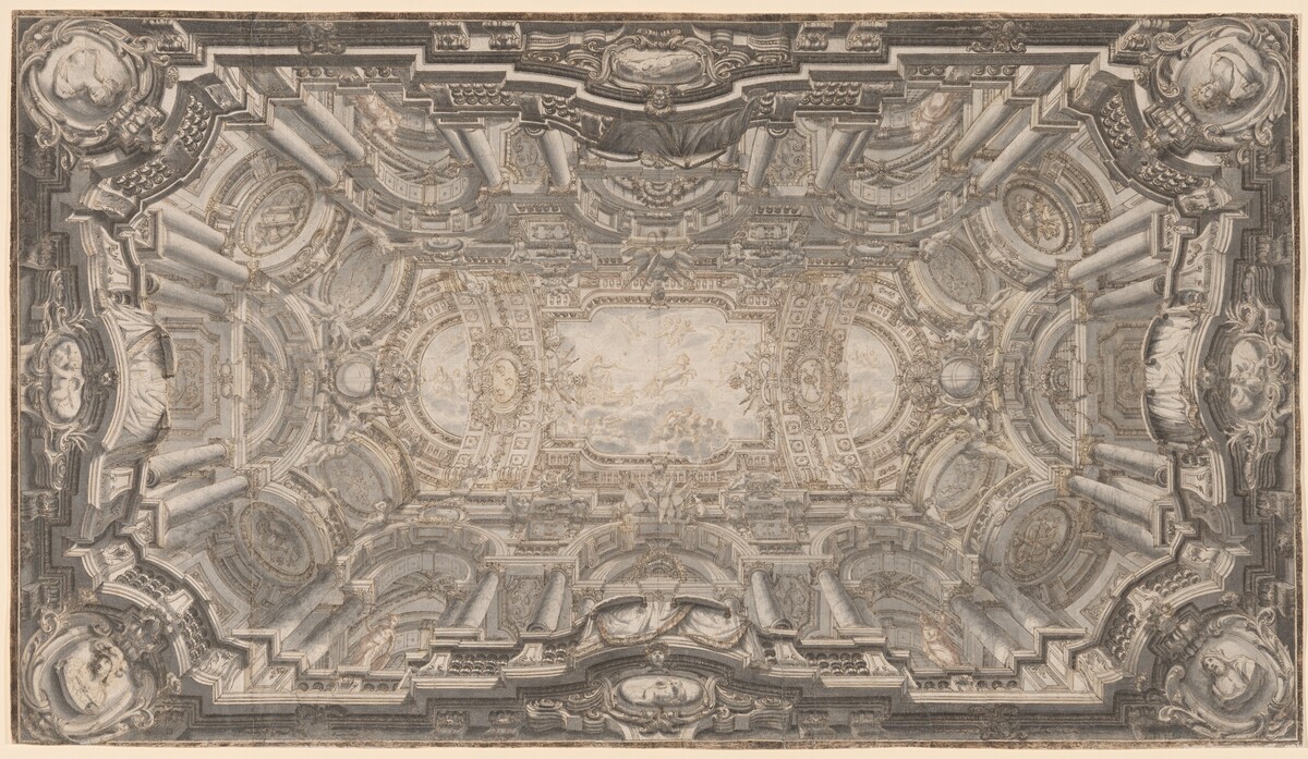 A Grand Illusionistic Ceiling by Ferdinando Galli Bibiena