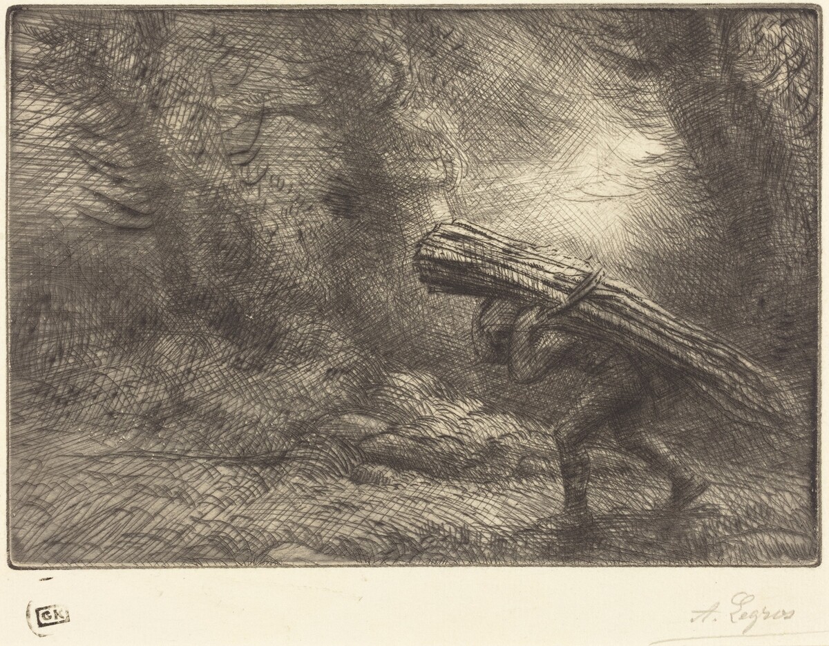 Return to the Cottage (Le retour a la chaumiere) by Alphonse Legros
