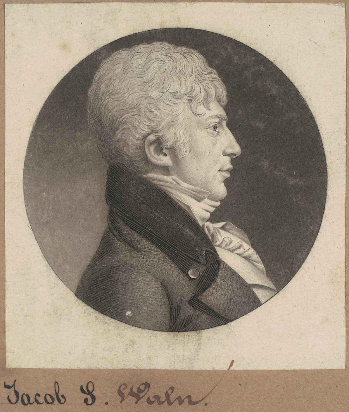 Jacob S. Waln by Charles B. J. Févret de Saint-Mémin