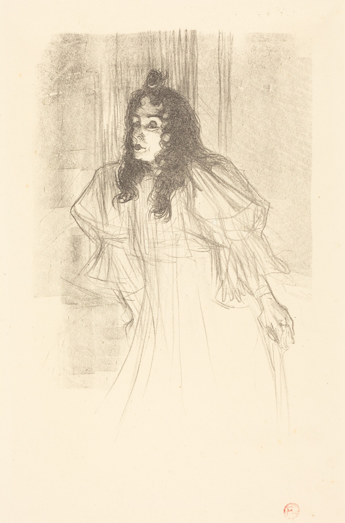 Miss May Belfort Bare-Headed (Miss May Belfort en cheveux) by Henri de Toulouse-Lautrec