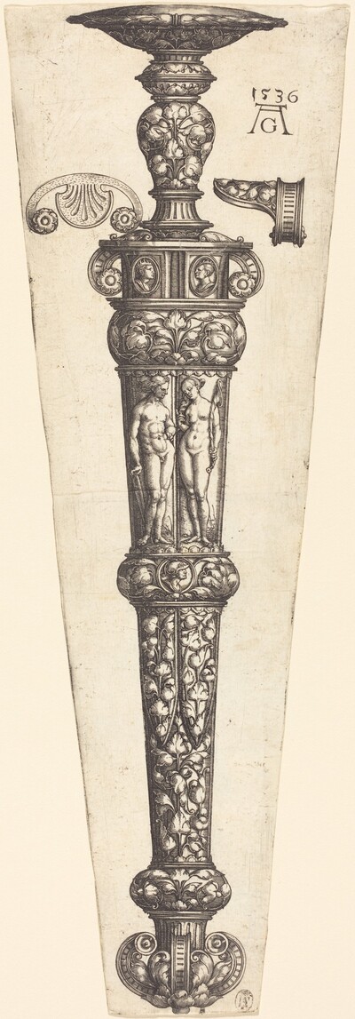 Large Dagger Sheath with Nude Couple