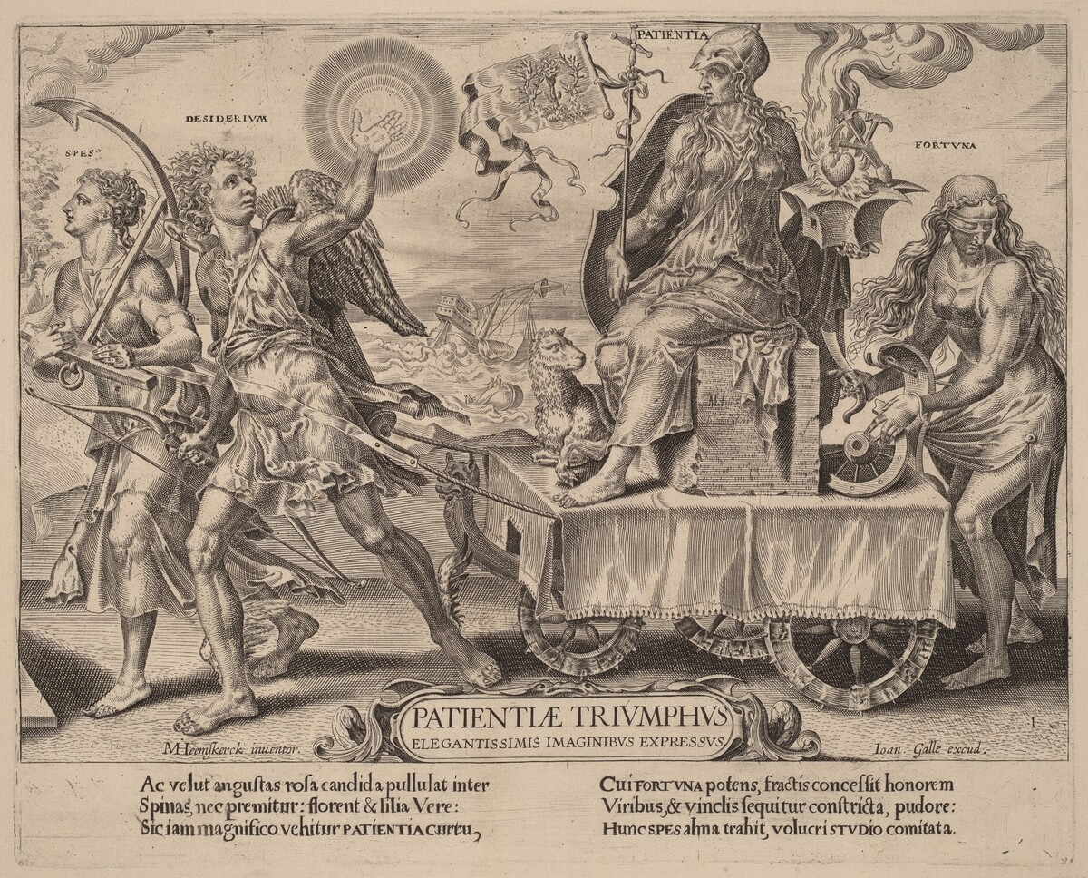 The Triumph of Patience by Dirck Volckertz Coornhert after Maerten van Heemskerck