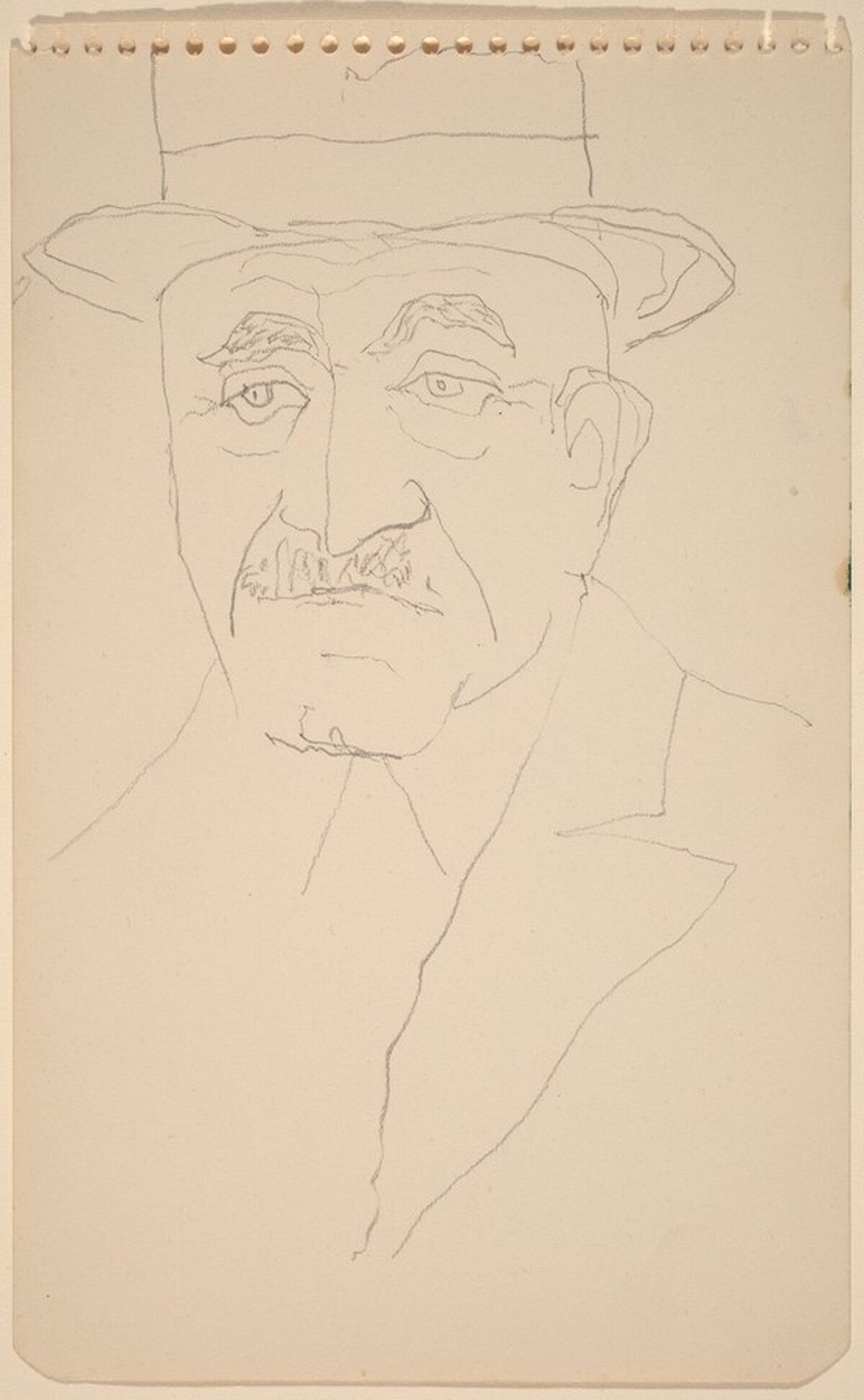 Portrait of a Man Wearing a Hat by Alex Katz
