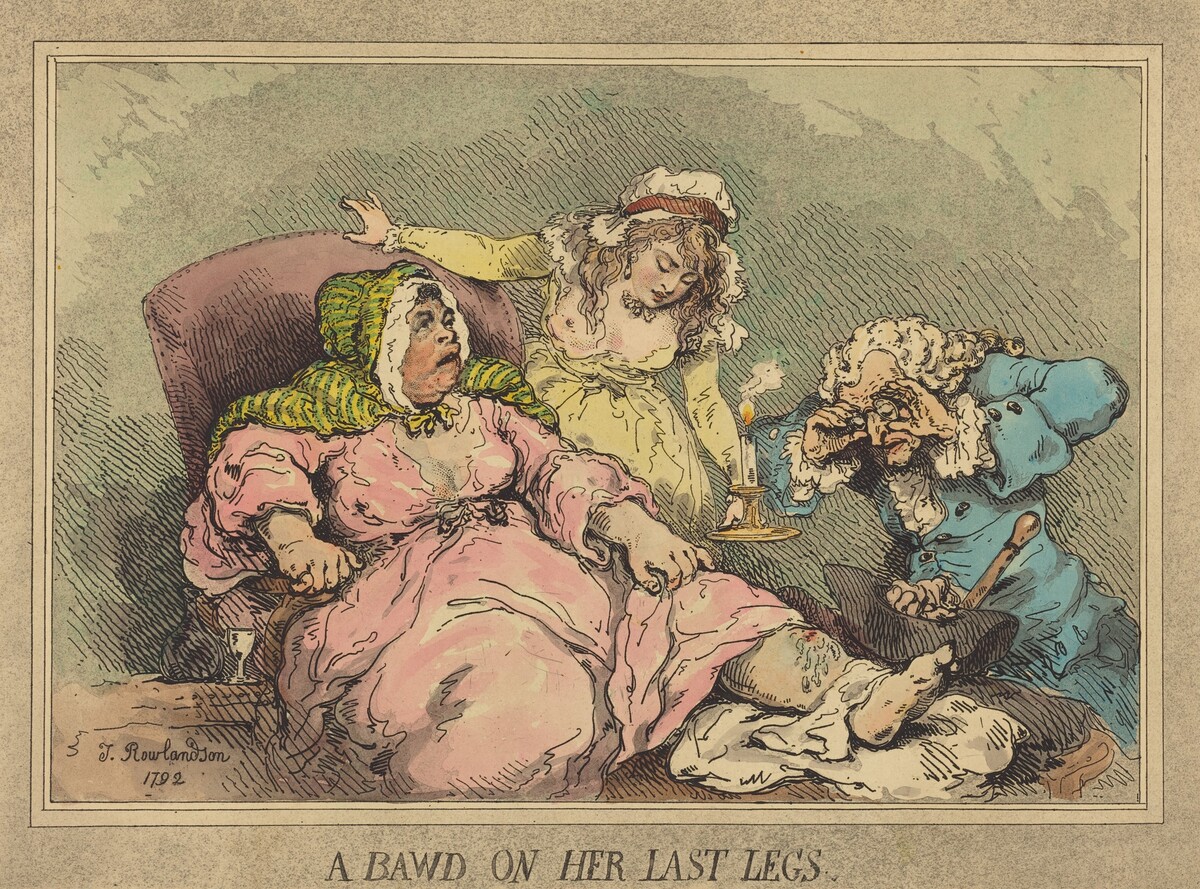 A Bawd on Her Last Legs by Thomas Rowlandson (artist); S W Fores (publisher)