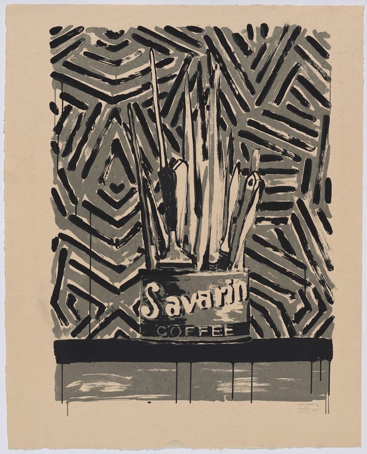 Savarin and Savarin E.M. [trial proof] by Jasper Johns