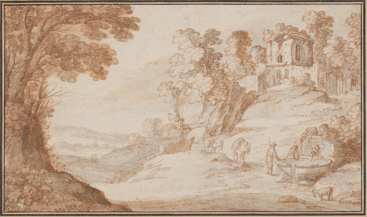 Classical Landscape with a Fountain by Paul Bril