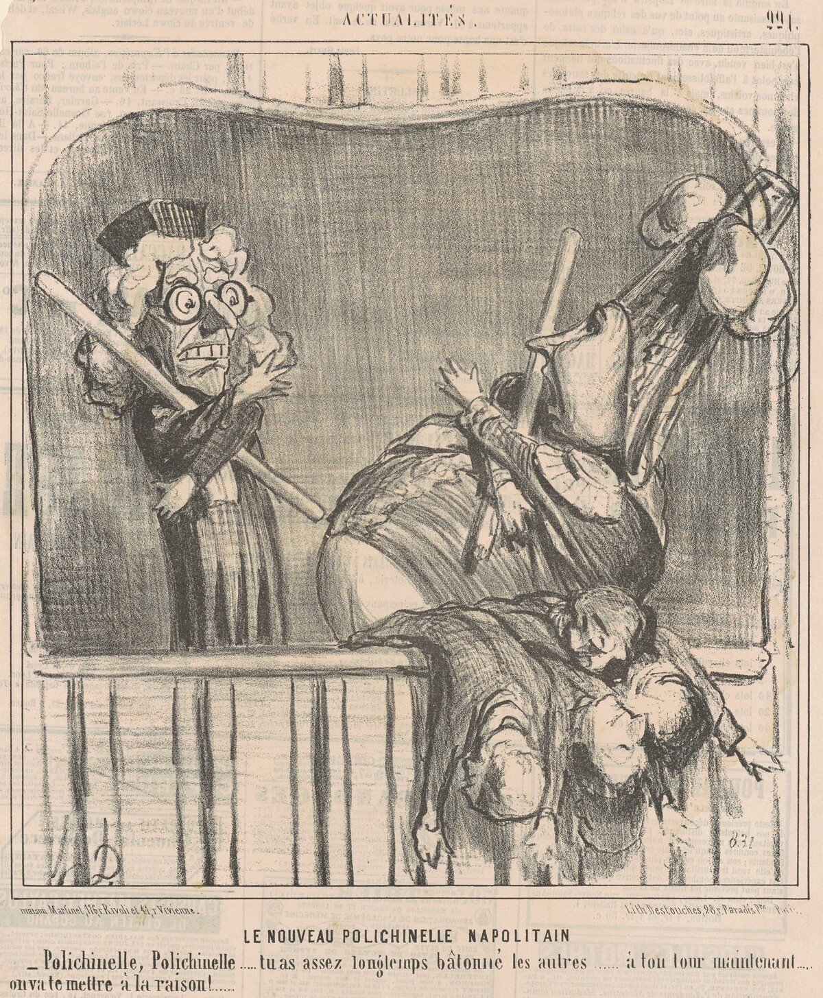 Le nouveau polichinelle napolitan by Honoré Daumier