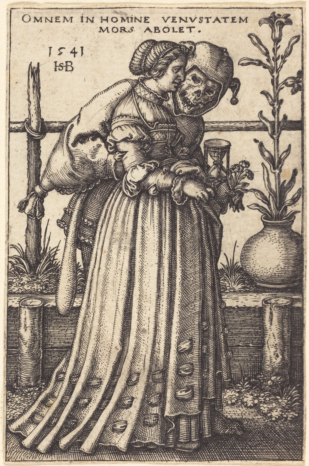 The Lady and Death by Sebald Beham
