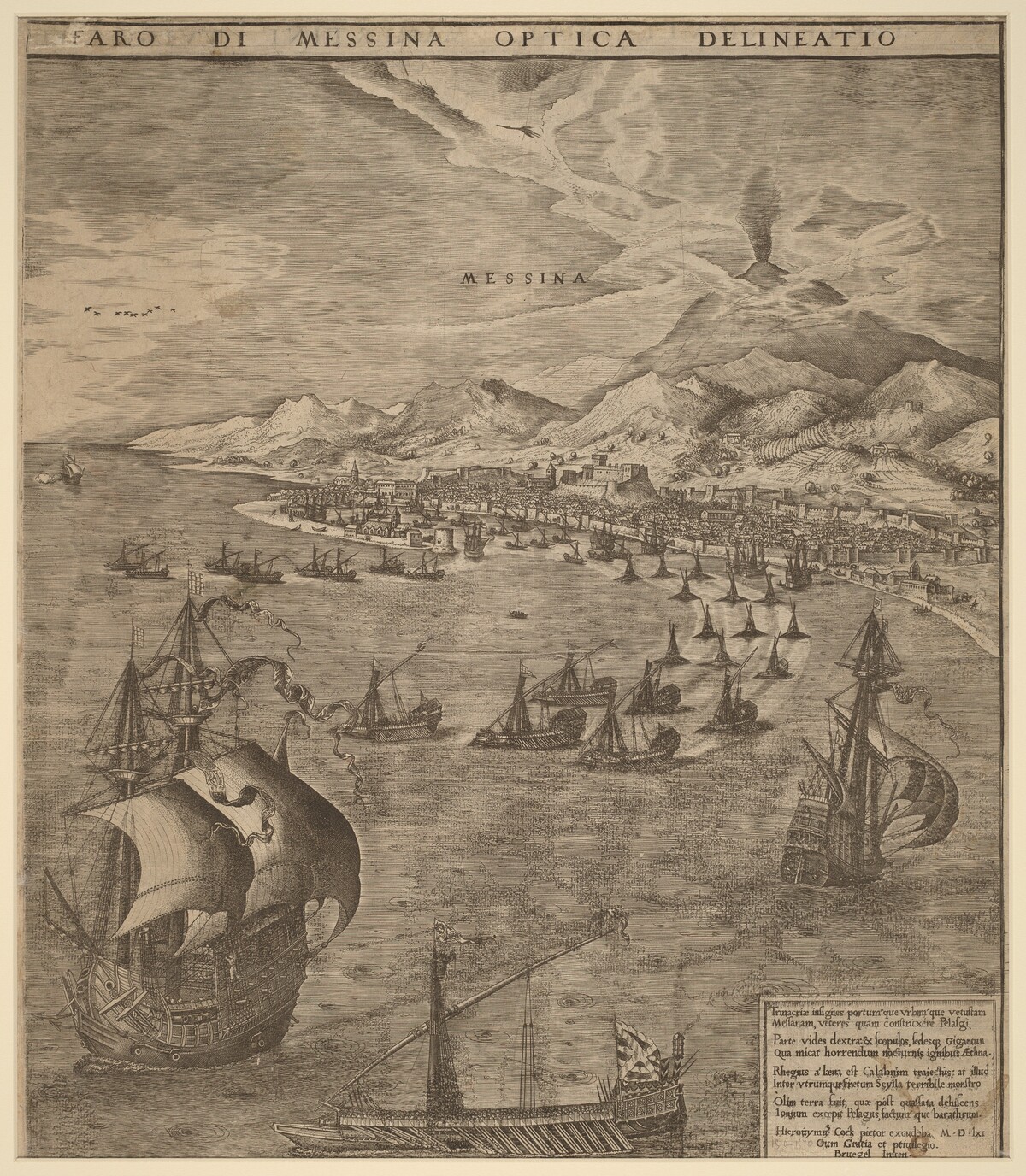 Naval Battle in the Straits of Messina by Frans Huys after Pieter Bruegel the Elder