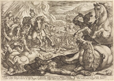 Joshua has the Chariots Burned and Cuts the Legs off His Enemies