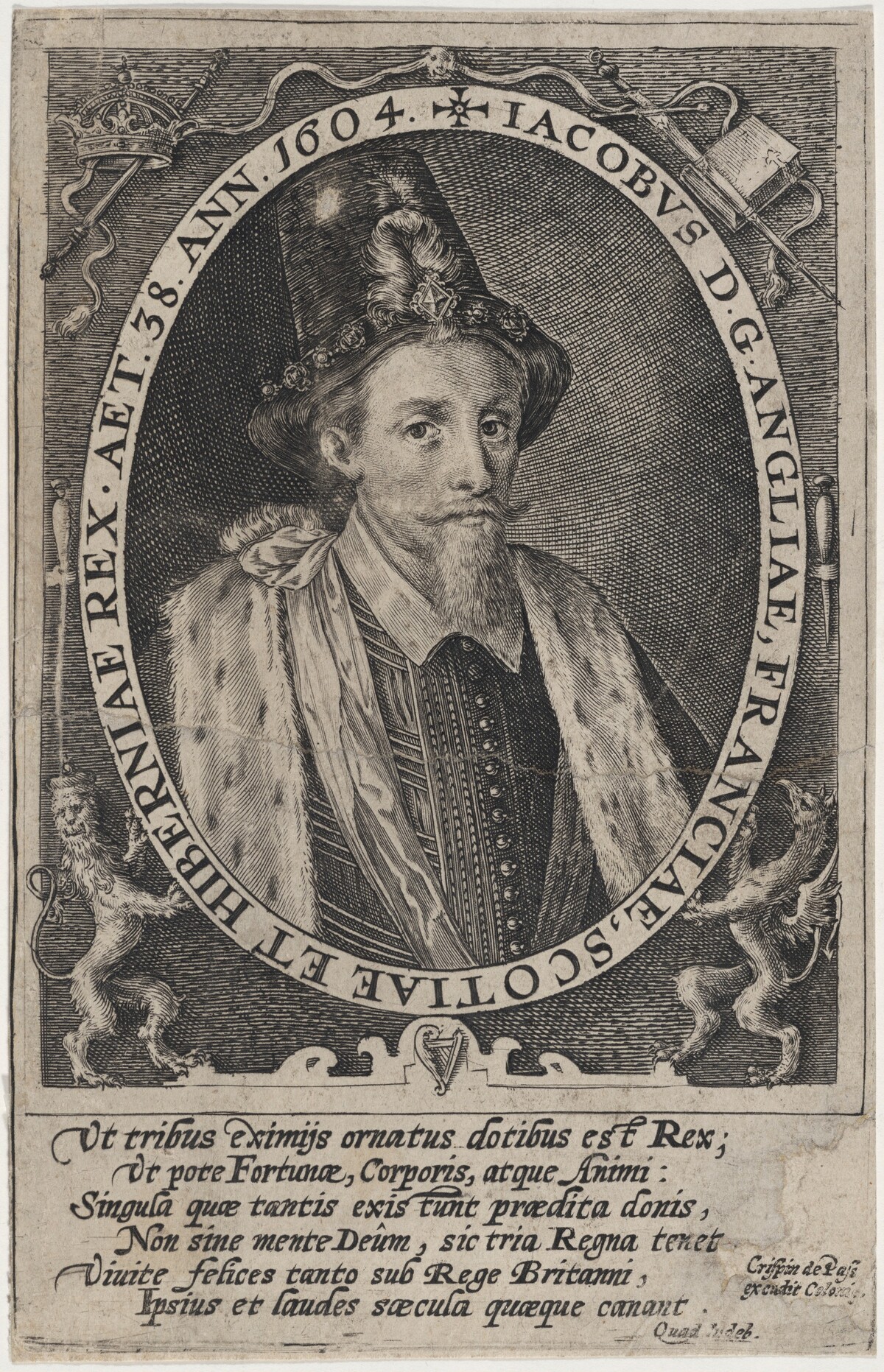 James I, King of England by Crispijn de Passe I