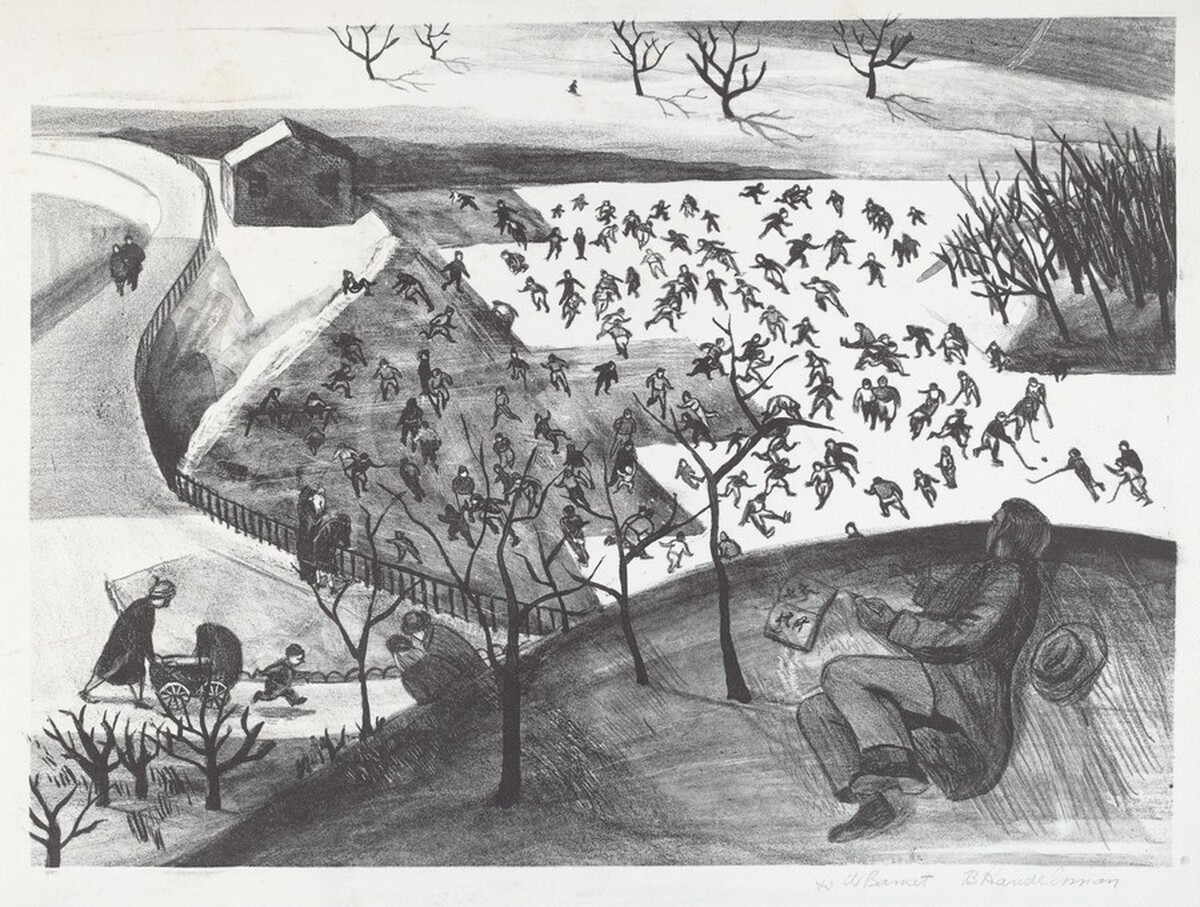 Untitled (Skating Scene) by Bernard Handelsman