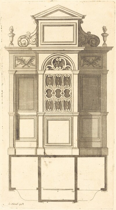 Plan et elevation des plus beaux confessionnaux de Paris, tres fidelemant mesure