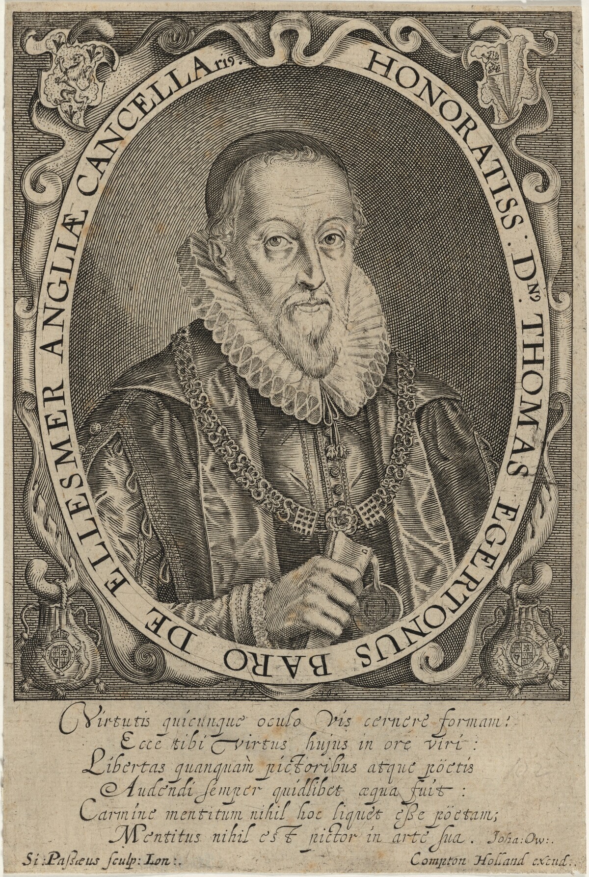 Thomas Egerton, First Viscount of Brackley by Simon de Passe
