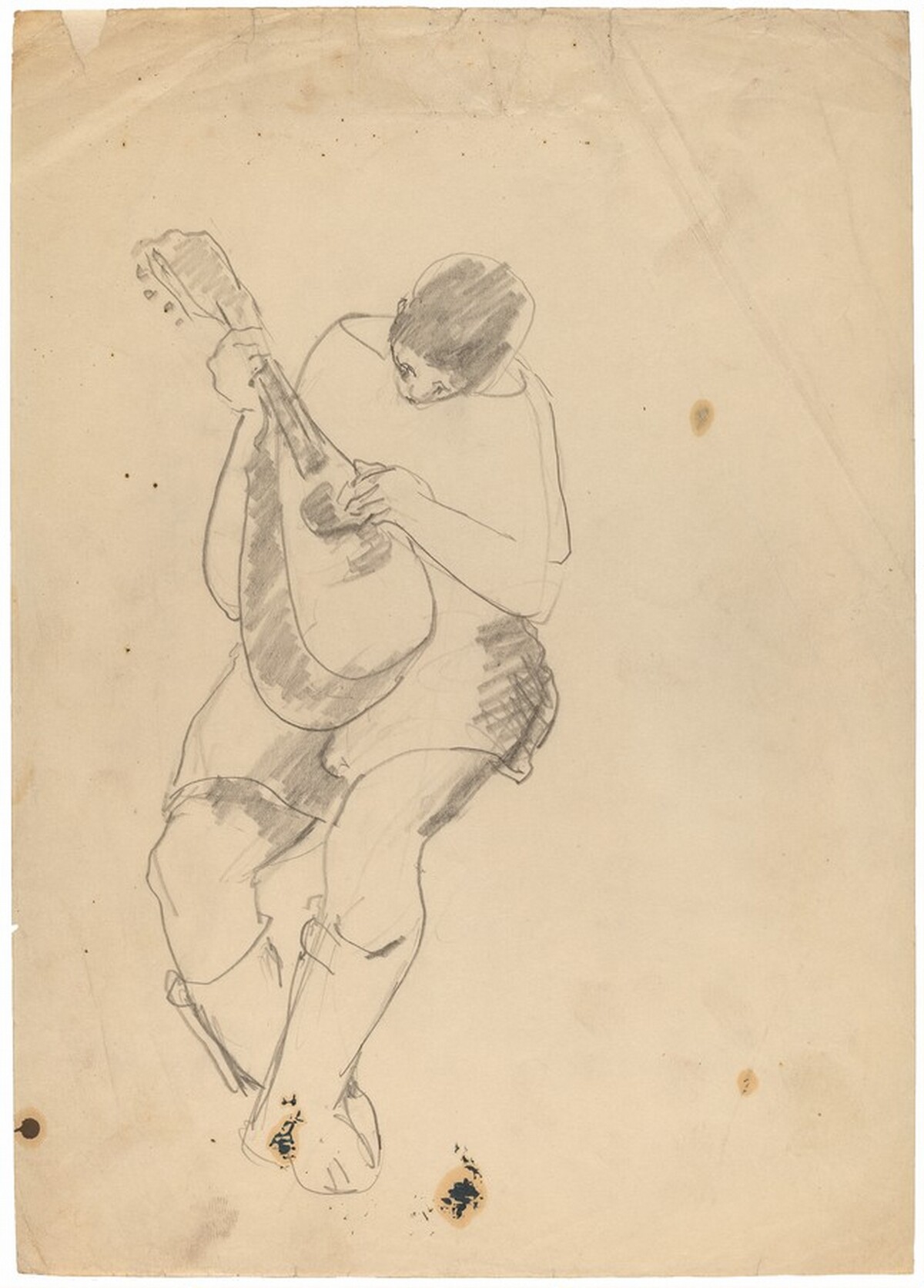 Seated Figure Playing a Lute by Mark Rothko