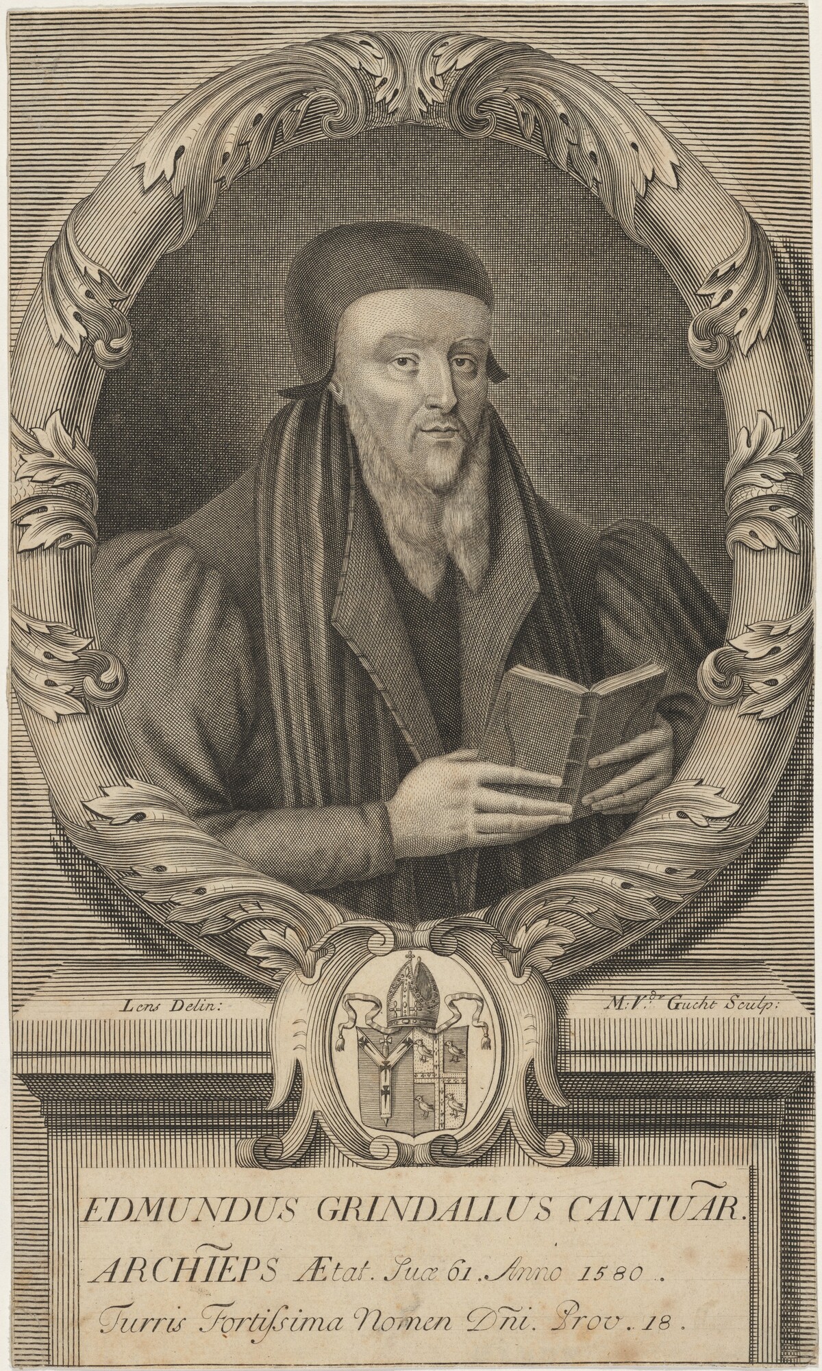 Edmund Grindal, Archbishop of Canterbury by Michiel van der Gucht