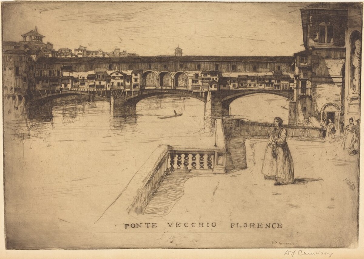 Ponte Vecchio by David Young Cameron