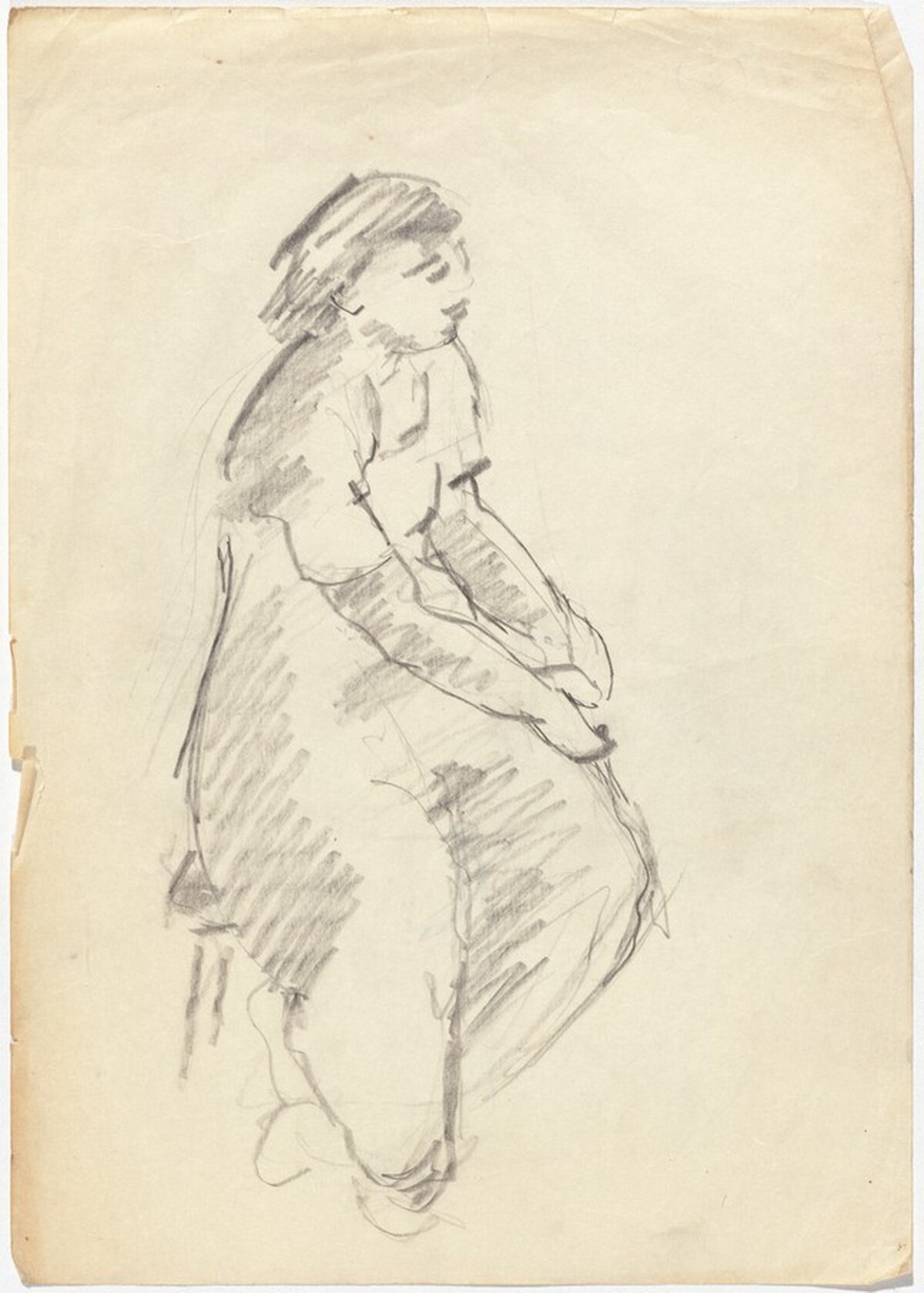 Seated Female Facing Right [recto] by Mark Rothko