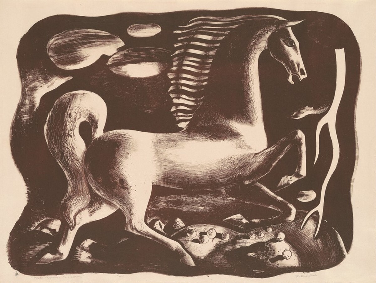 Horse Frightened by Lightning by Millard Sheets