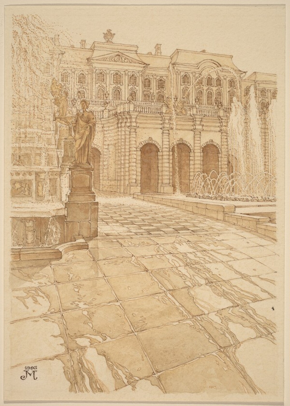 Peterhof, the Great Cascade after Restoration by Marianna Leporsky