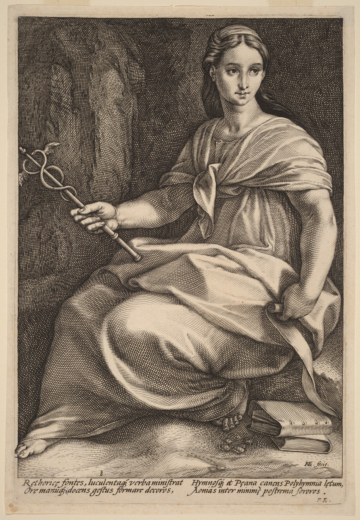 Polyhymnia by Hendrik Goltzius