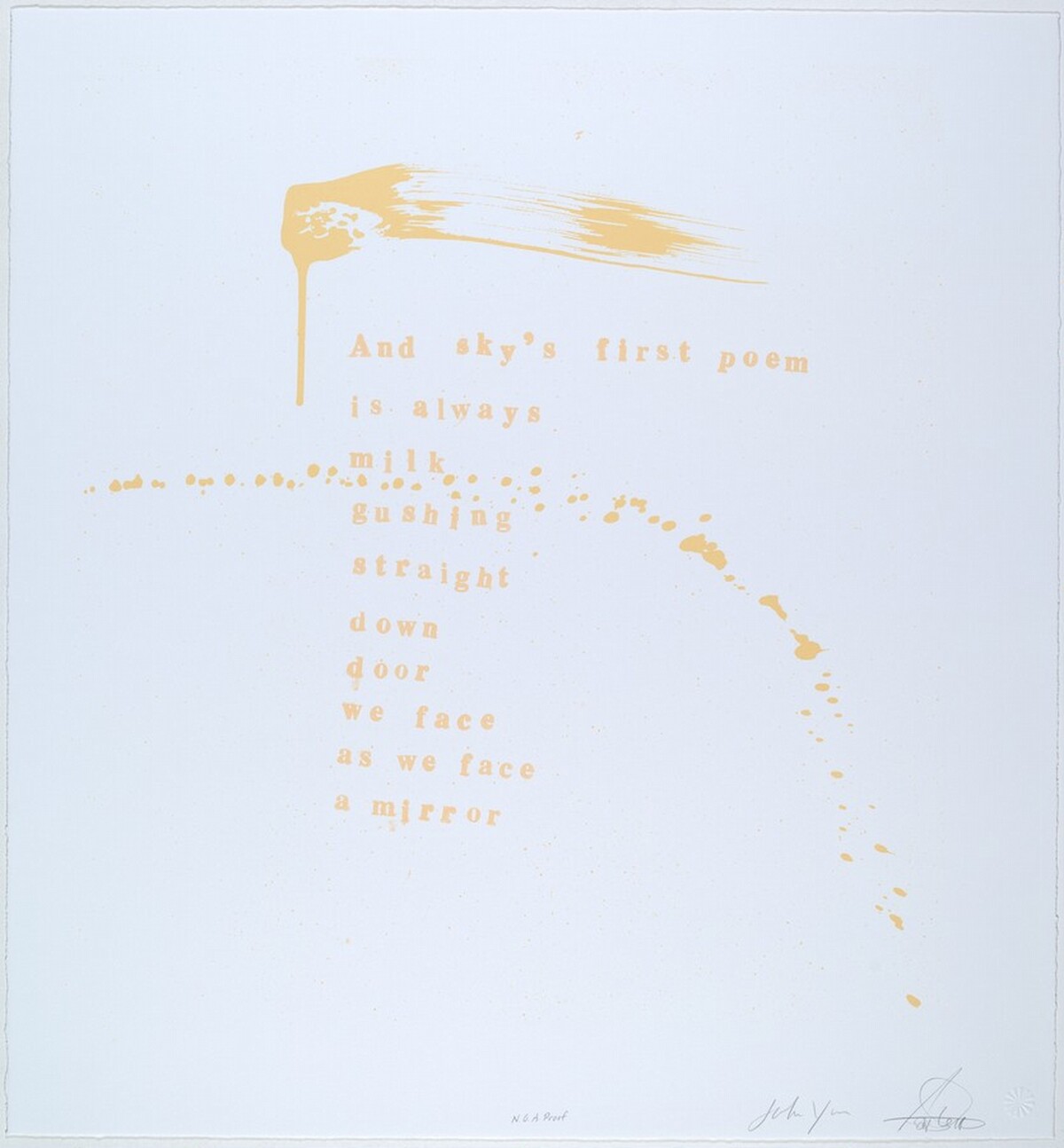Sky's First Poem by Pat Steir and John Yau