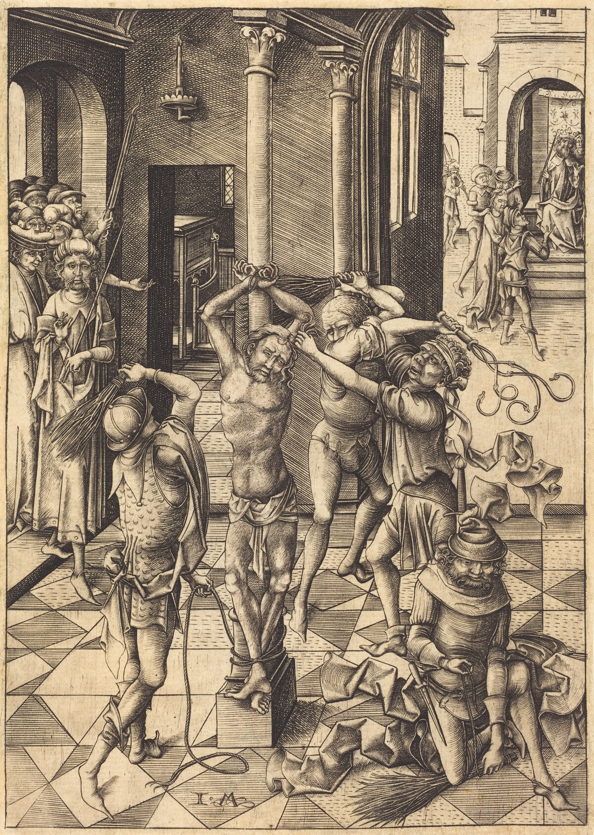 The Flagellation by Israhel van Meckenem