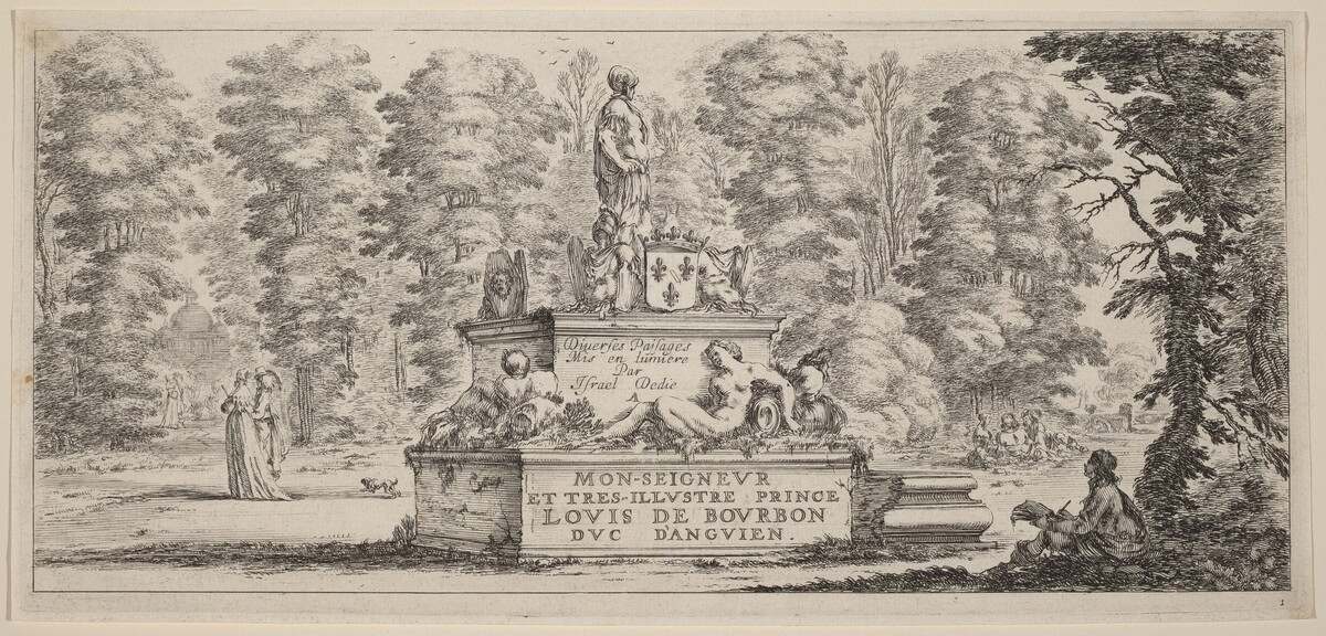 Title Page for "Divers paysages" by Stefano Della Bella