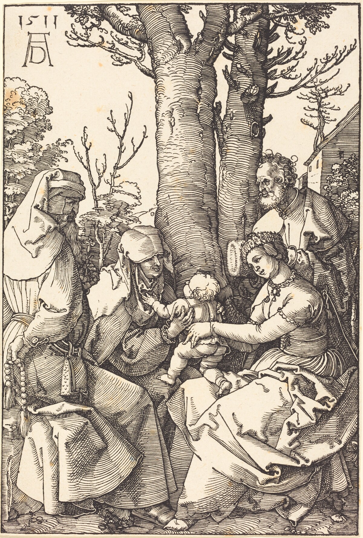 The Holy Family with Joachim and Anne under a Tree by Albrecht Dürer