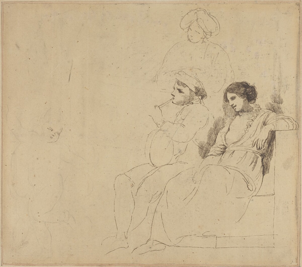 Study for "The Rustic Dancers" by John Hamilton Mortimer