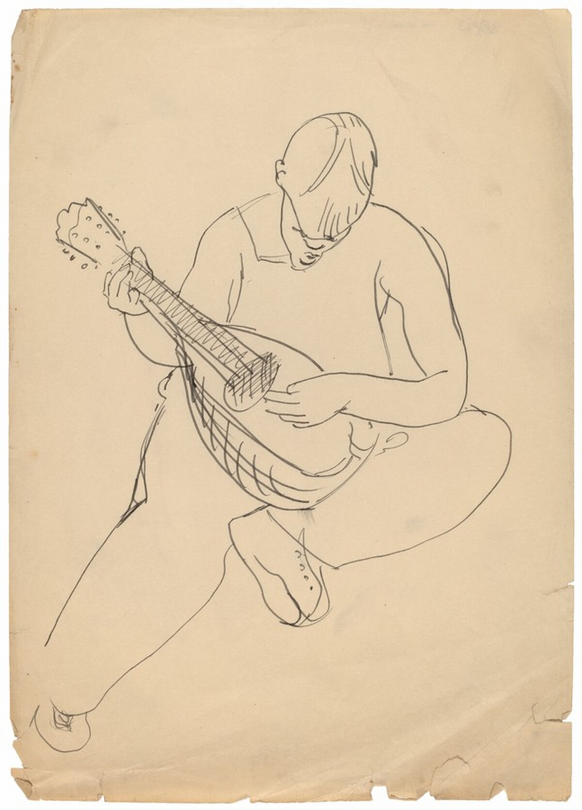 Figure Playing a Lute by Mark Rothko