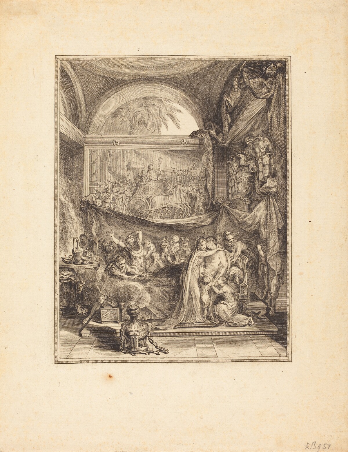 La mort de Germanicus by Gabriel Jacques de Saint-Aubin