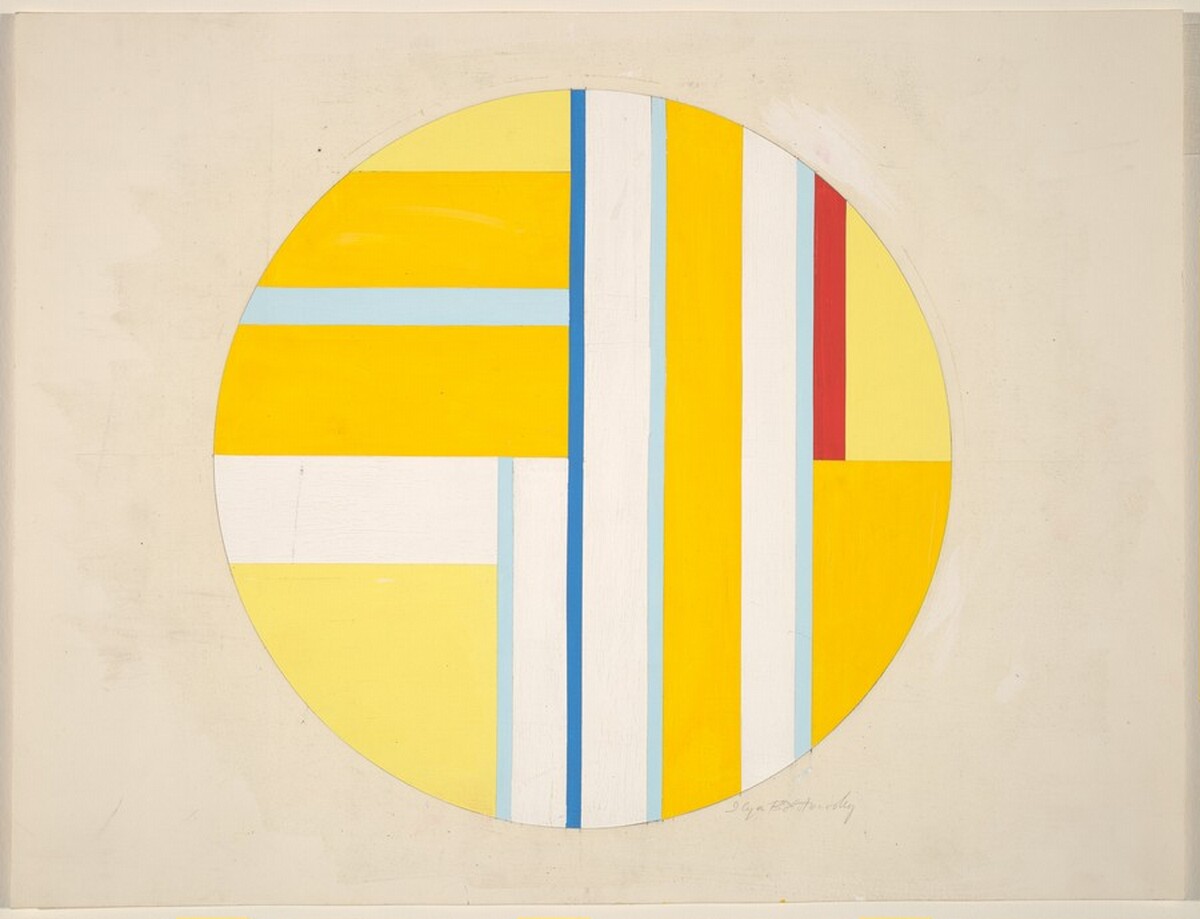 Yellow Tondo by Ilya Bolotowsky