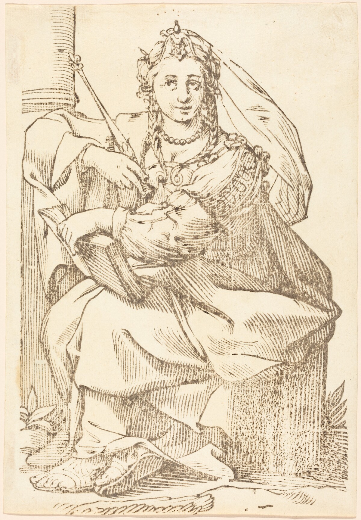 Sibylla Phrygia by Paul Maupin, after Jacques Stella