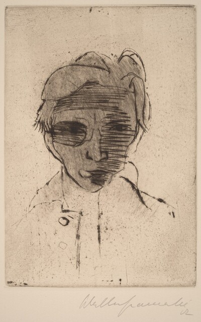 Gloomy Face, Self-portrait (Dunkles Gesicht, Selbstporträt)