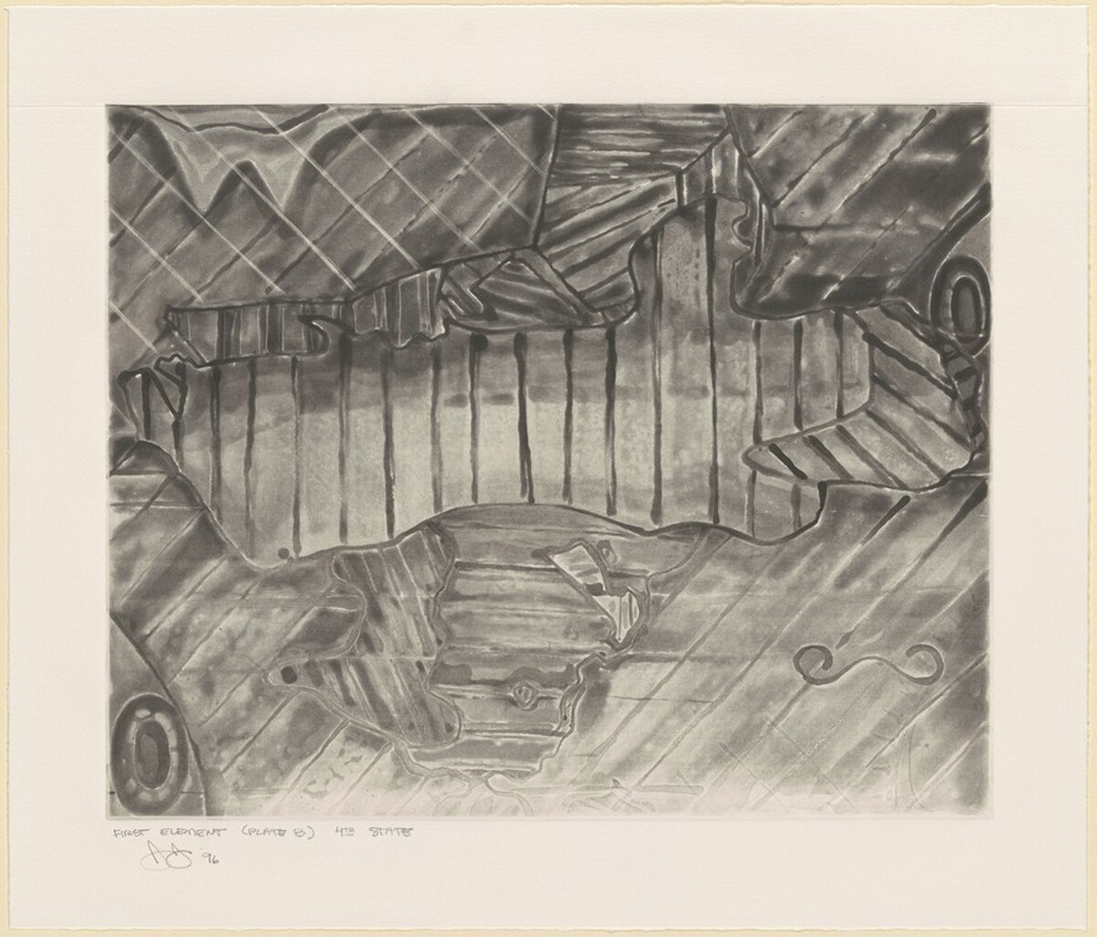 Green Angel 2 [proof of 1st element, plate B, 4th state] by Jasper Johns