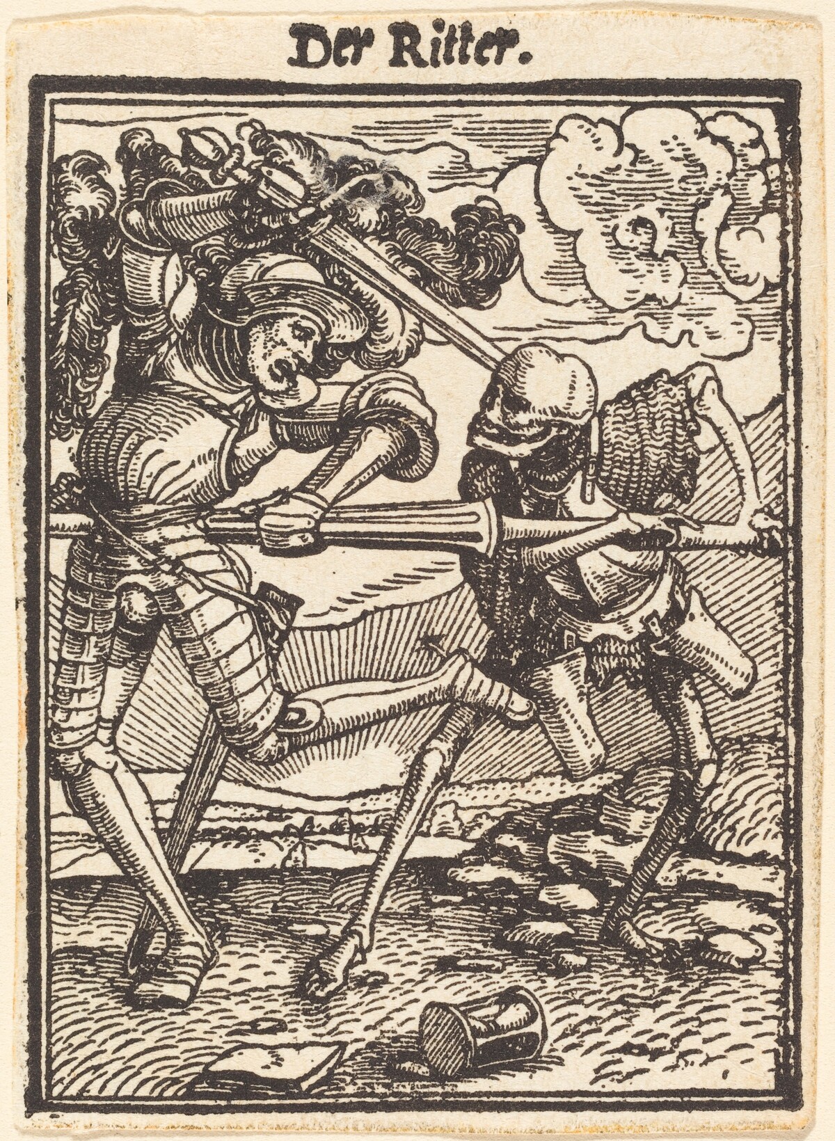 Der Ritter (The Knight) by Hans Lützelburger after Hans Holbein the Younger