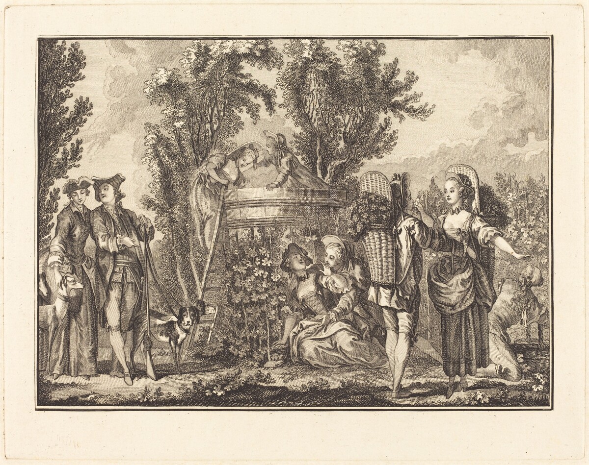 L'automne by Joseph de Longueil after Charles Eisen
