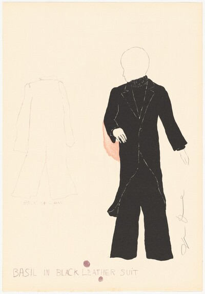 Basil in Black Leather Suit (Basil at the Theater)