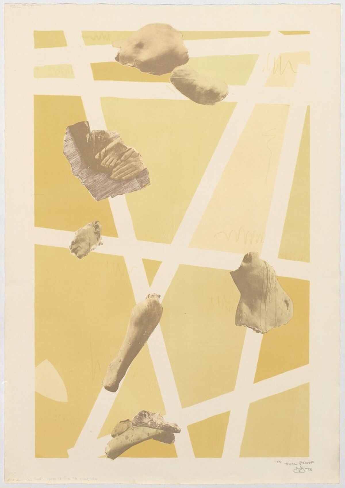 Four Panels from Untitled 1972 [D panel, trial proof 16] by Jasper Johns