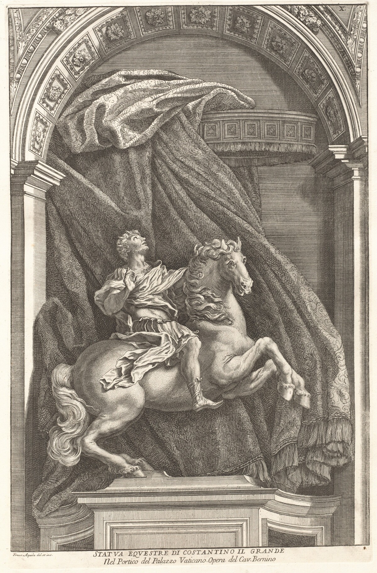 Statue of Constantine by Francesco Faraone Aquila after Gian Lorenzo Bernini