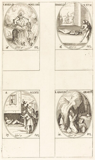 St. Mary of Mont Carmel; St. Raineldis; St. Alexis; St. Arnold of Metz