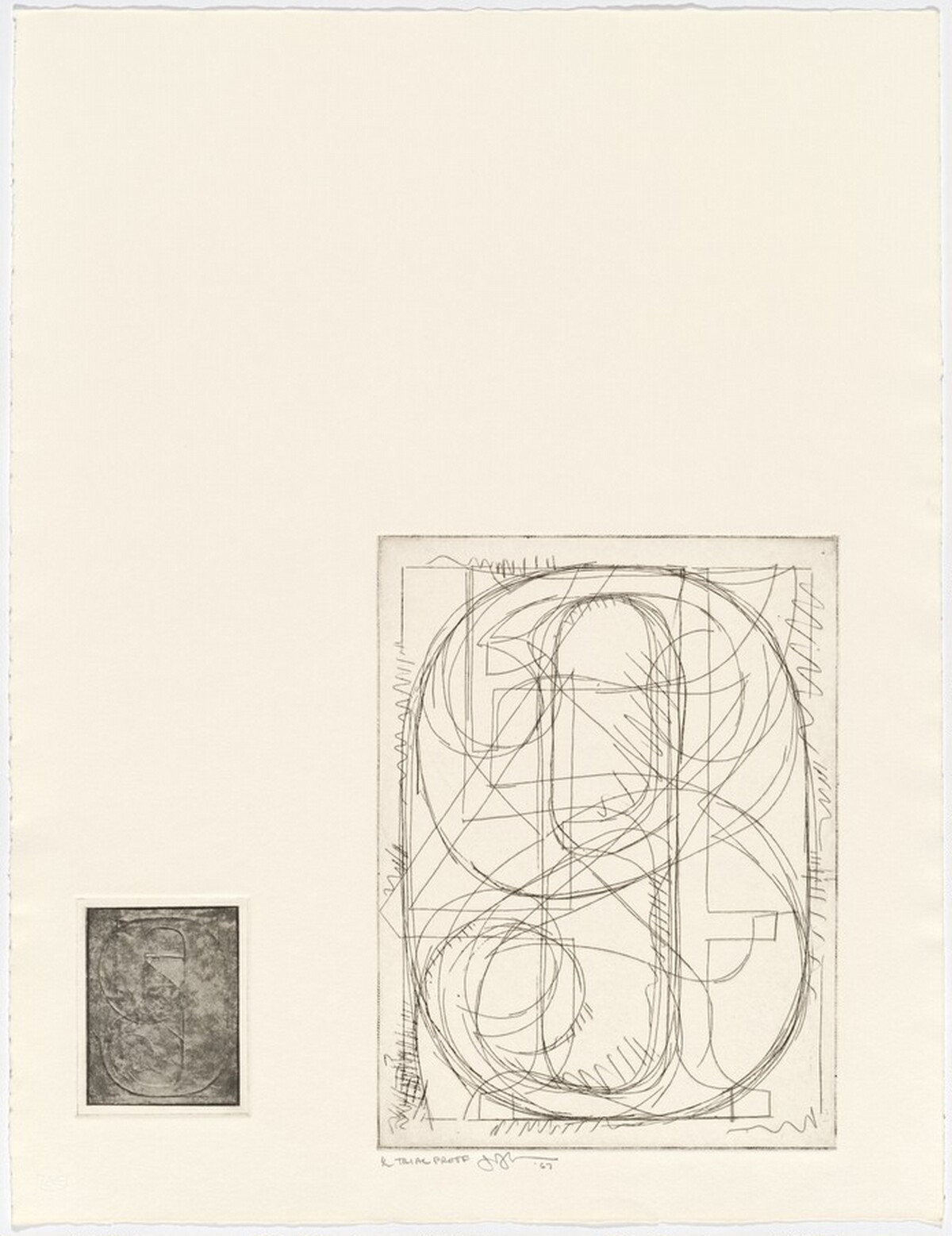 0-9 from 1st Etchings [trial proof] by Jasper Johns